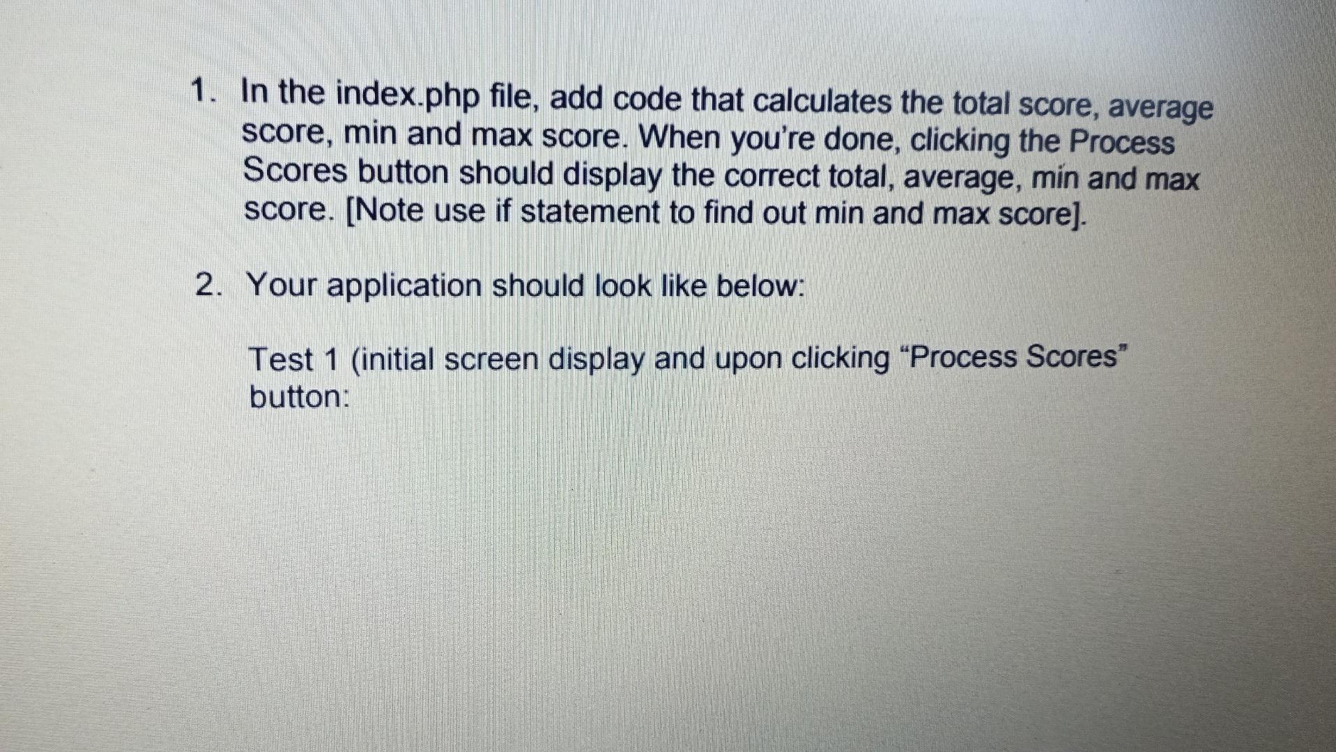Solved 1. In the index.php file, add code that calculates | Chegg.com