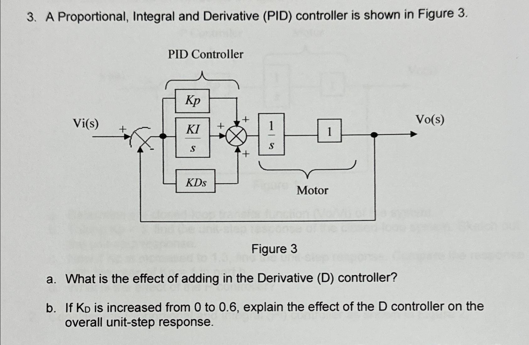Solved A Proportional, Integral and Derivative (PID) | Chegg.com