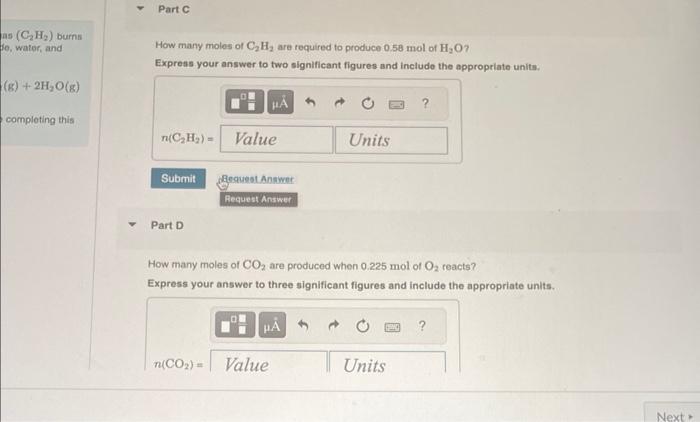 Solved How many moles of O2 are needod to react with 2.70 Chegg