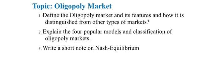 solved case study on oligopoly market