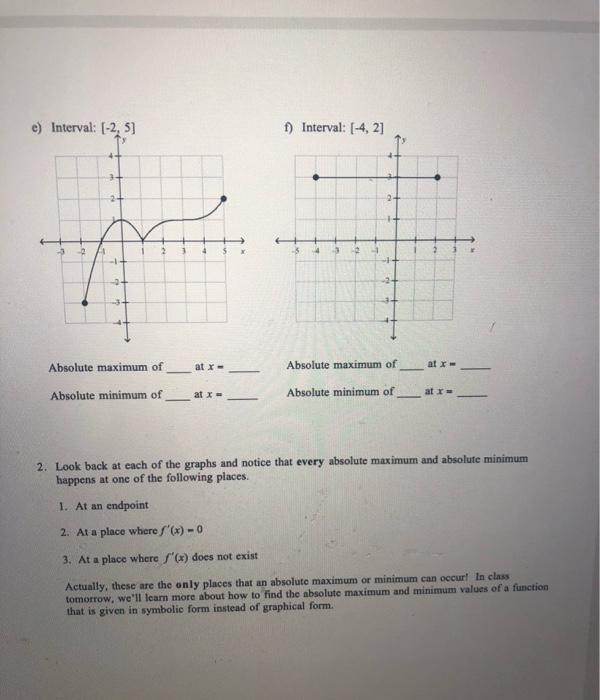 Solved e) Interval: (-2,5) f) Interval: (-4, 2] 2+ 3 3 -2+ | Chegg.com