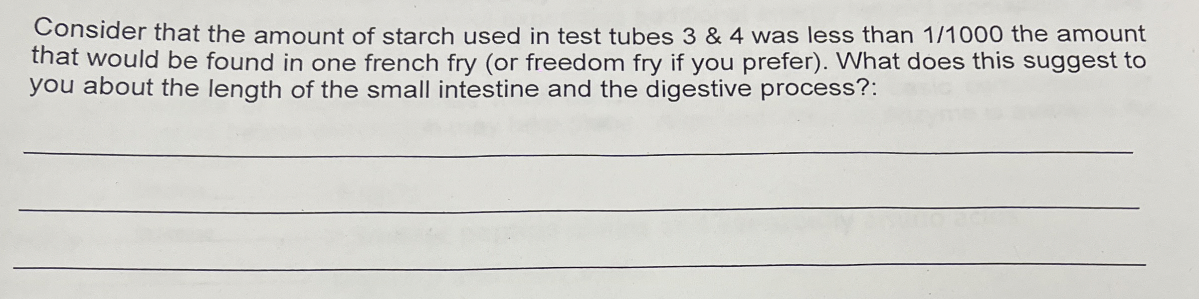 Solved Consider that the amount of starch used in test tubes | Chegg.com