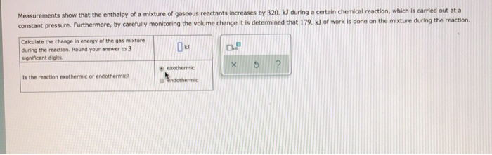 Solved Measurements show that the enthalpy of a mixture of | Chegg.com