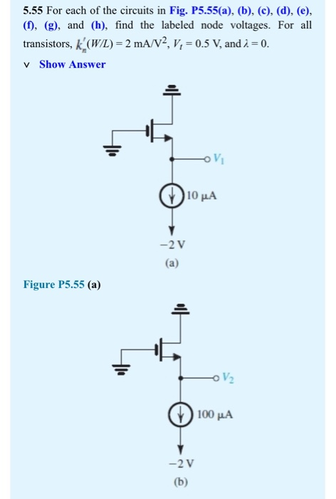 Solved 5 55 For Each Of The Circuits In Fig P5 55 A B Chegg Com