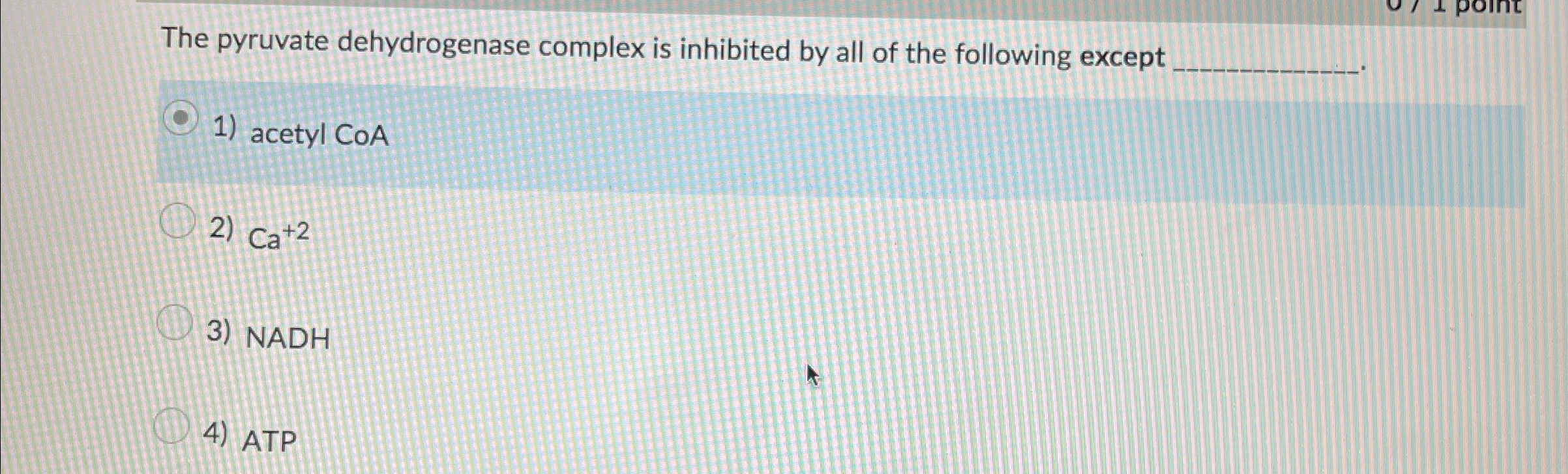 Solved The pyruvate dehydrogenase complex is inhibited by | Chegg.com