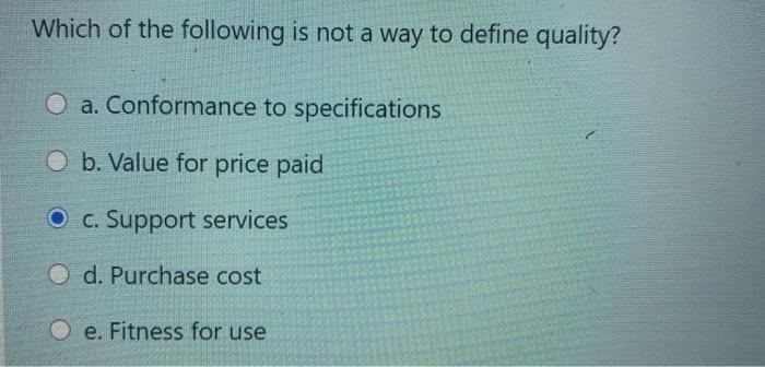 Solved Which of the following is not a way to define | Chegg.com