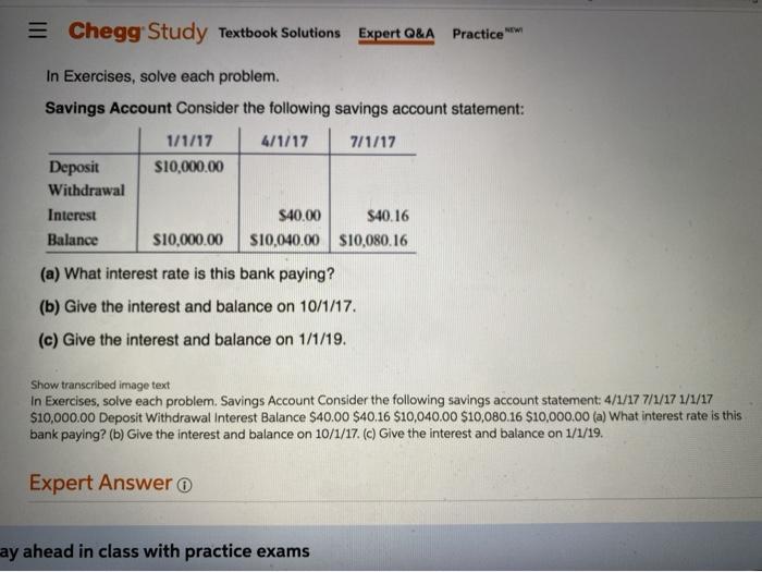 Solved = Chegg Study Textbook Solutions Expert Q&A Practice | Chegg.com