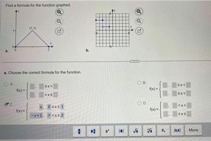 Solved Find A Formula For The Function Graphed.b. Choose The | Chegg.com