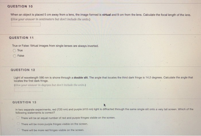Solved QUESTION 10 When an object is placed 5 cm away from a | Chegg.com