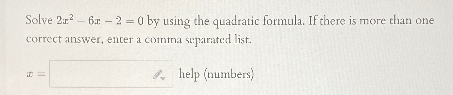 2x 2 5x 6 0 quadratic formula