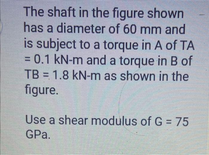 Solved The shaft in the figure shown has a diameter of 60 mm | Chegg.com