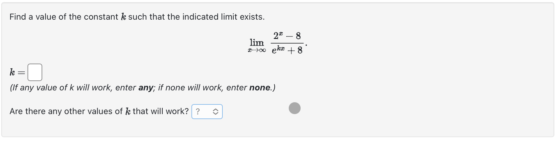 Solved Find A Value Of The Constant K ﻿such That The