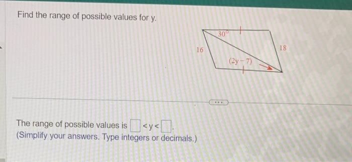 how to determine the range of possible values