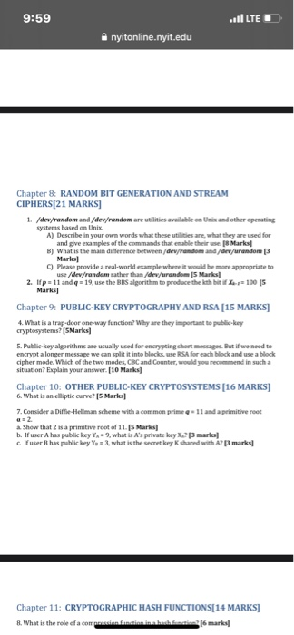 9:59 vil DTE 10 nyitonline.nyit.edu Chapter 8: RANDOM