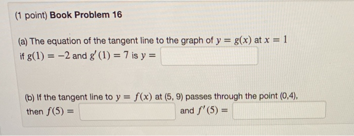 Solved 1 Point Book Problem 16 A The Equation Of The Chegg Com