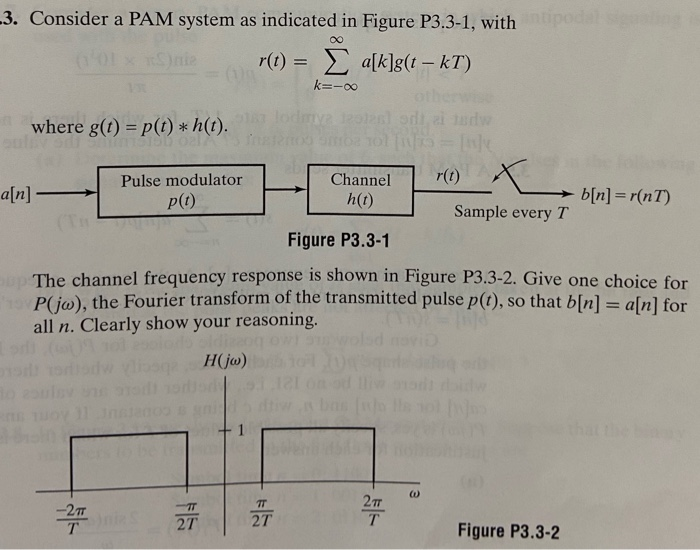 Solved -3. Consider a PAM system as indicated in Figure | Chegg.com