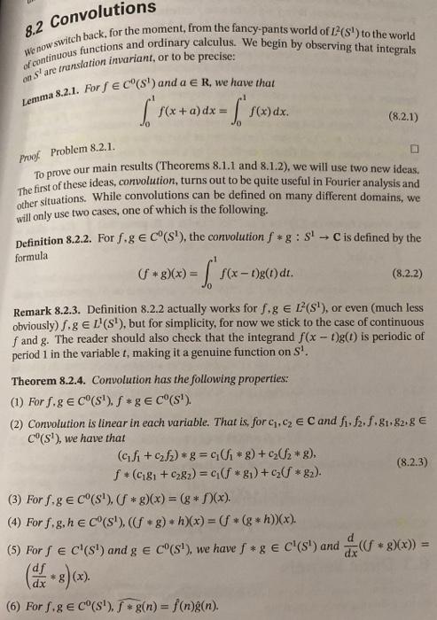 Solved 8 2 7 Proves Theorem 8 2 4 For F Ge Cº S F G Chegg Com