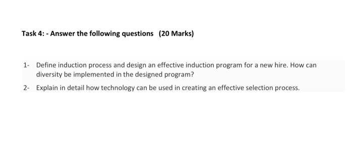 Solved 1 Define Induction Process And Design An Effective Chegg