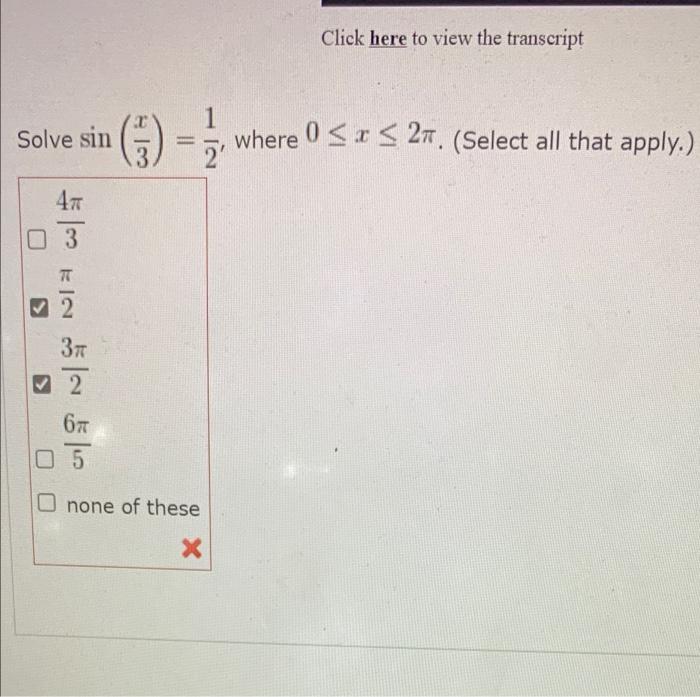 Solved Solve the given equation (Enter your answers as a | Chegg.com