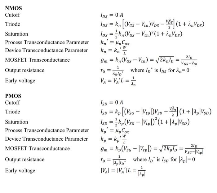 Solved NMOS Cutoff Triode Saturation Process | Chegg.com