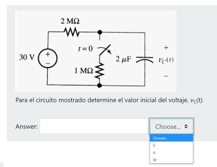 Solved For the circuit shown, determine the initial value of | Chegg.com