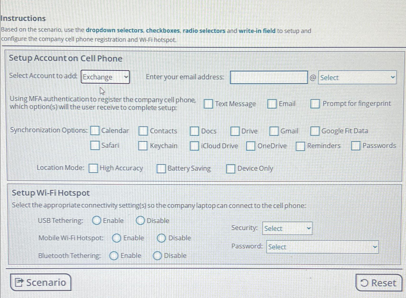Solved InstructionsBased on the scenario, use the dropdown | Chegg.com