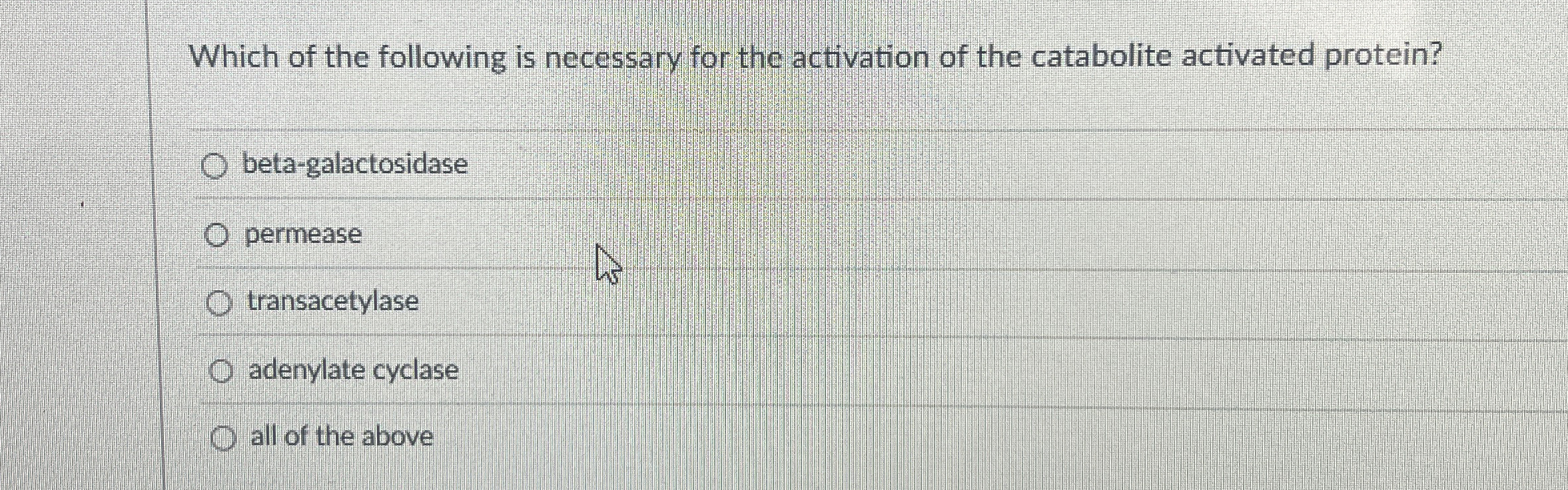 Solved Which of the following is necessary for the | Chegg.com