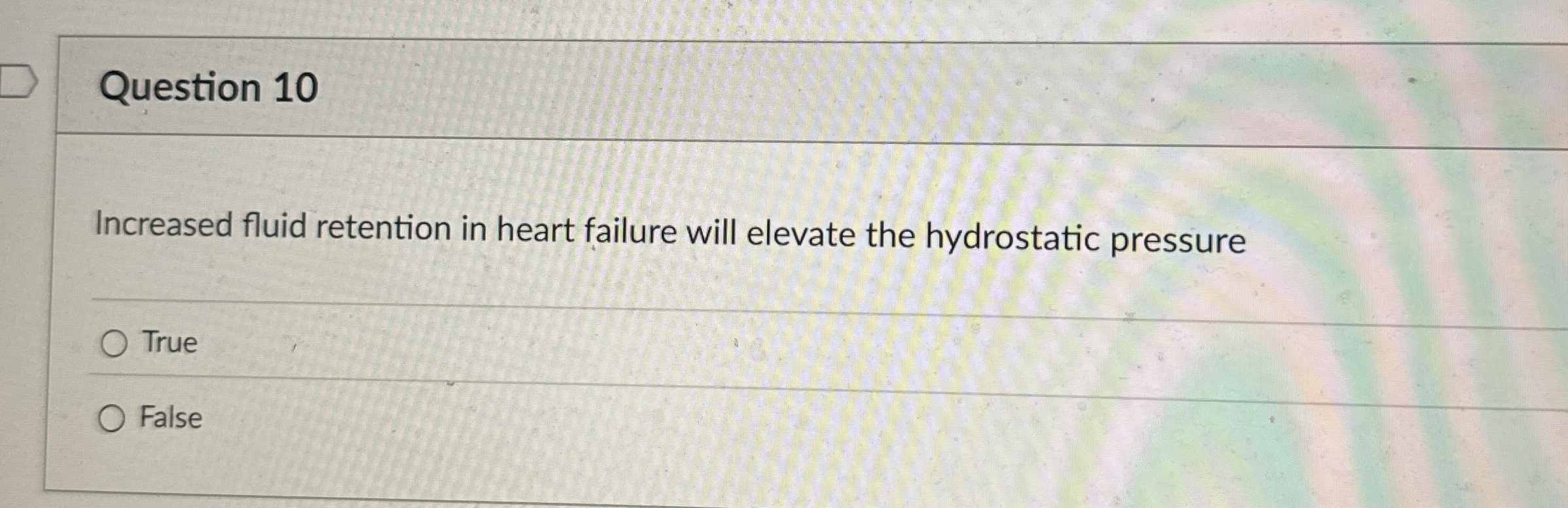 Solved Question 10Increased fluid retention in heart failure