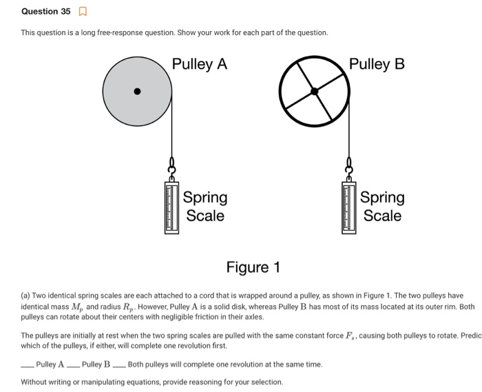 Solved (a) Two identical spring scales are attached to a
