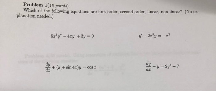 Solved Problem 1(18 points). Which of the following | Chegg.com