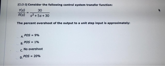 Solved (CLO-3) Consider the following control system | Chegg.com