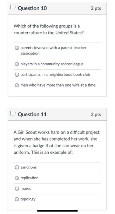 Solved Question 10 2 pts Which of the following groups is a | Chegg.com