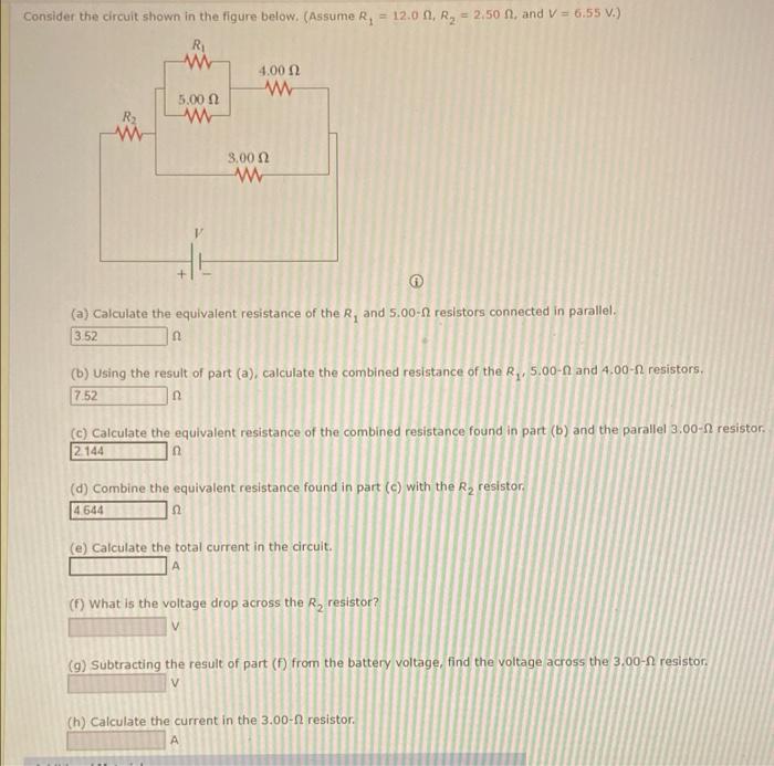 Solved w Consider the circuit shown in the figure below. | Chegg.com