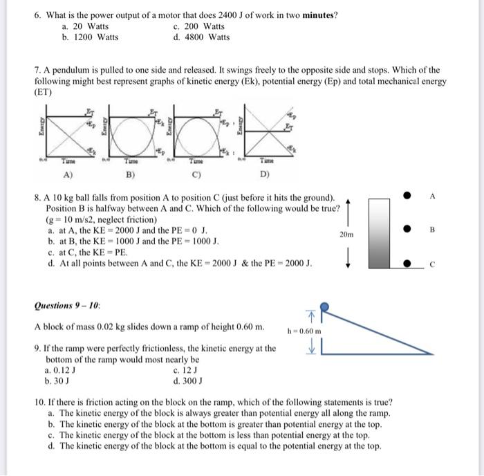 Solved DIRECTIONS: For each of the following questions | Chegg.com