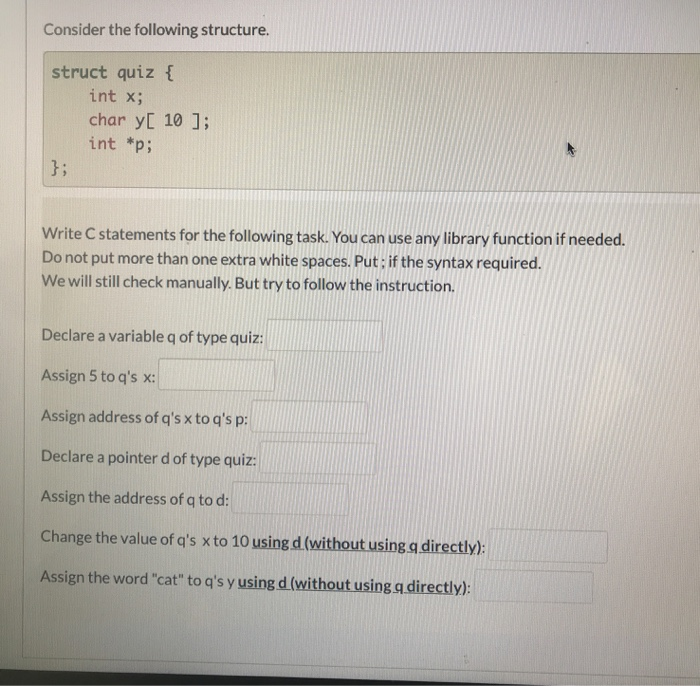 Solved can you show me how to complete this problem in C | Chegg.com