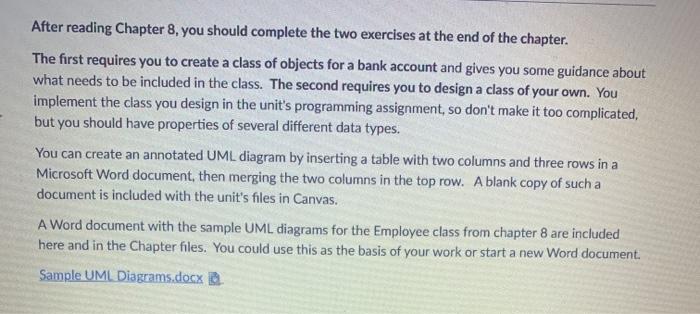 Solved After reading Chapter 8, you should complete the two | Chegg.com