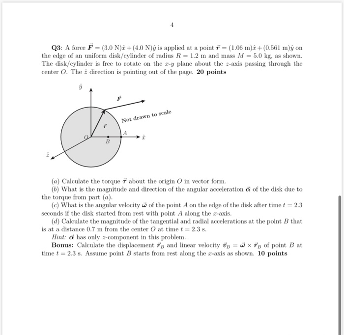 Solved A Calculate The Torque About The Origin O In Chegg Com