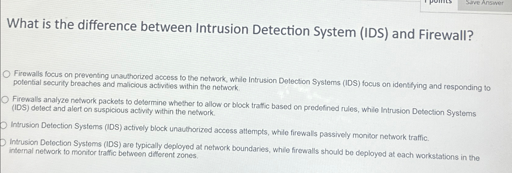 Solved Save AnswerWhat is the difference between Intrusion | Chegg.com