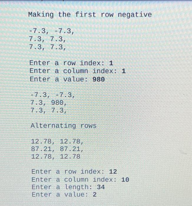 Solved Assignment 6A: The benefits of methods. Creating and | Chegg.com
