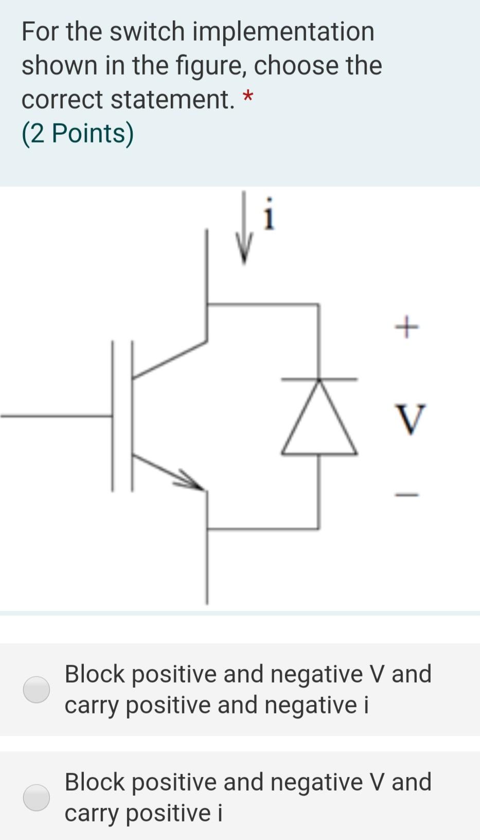 Solved For the switch implementation shown in the figure, | Chegg.com