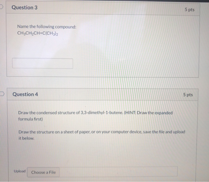 Solved Question 3 5 pts Name the following compound: | Chegg.com