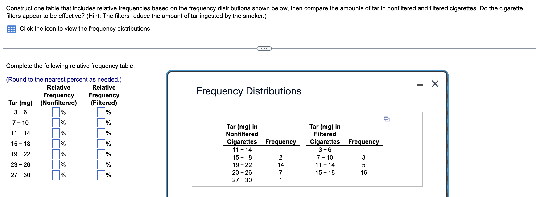 Solved Construct one table that includes relative | Chegg.com