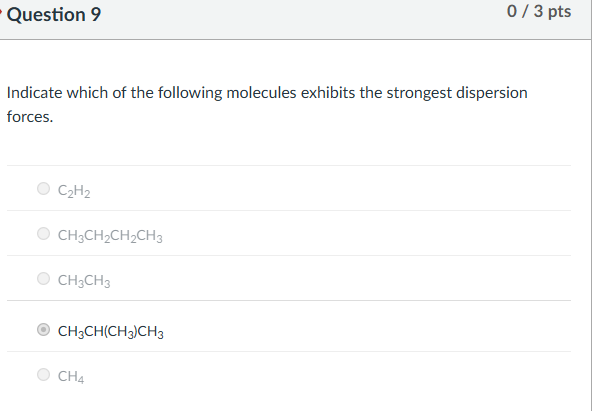 Solved Indicate which of the following molecules exhibits | Chegg.com