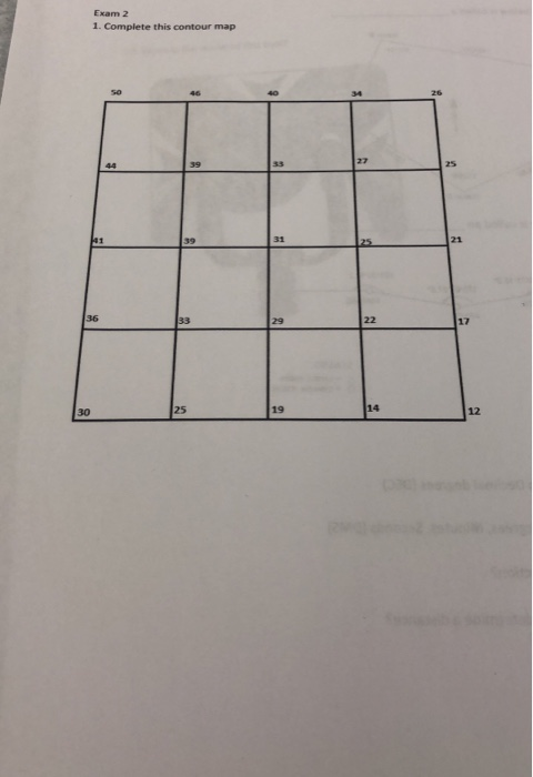 Solved Exam 2 1 Complete This Contour Map Chegg Com   Image 