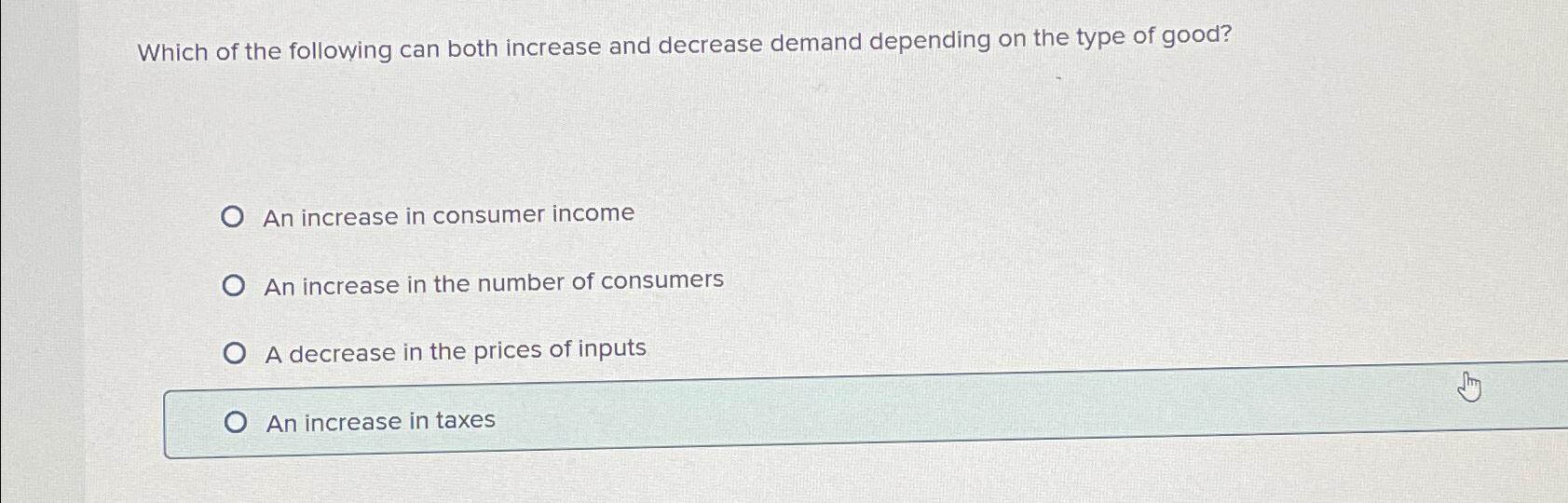 Solved Which of the following can both increase and decrease | Chegg.com