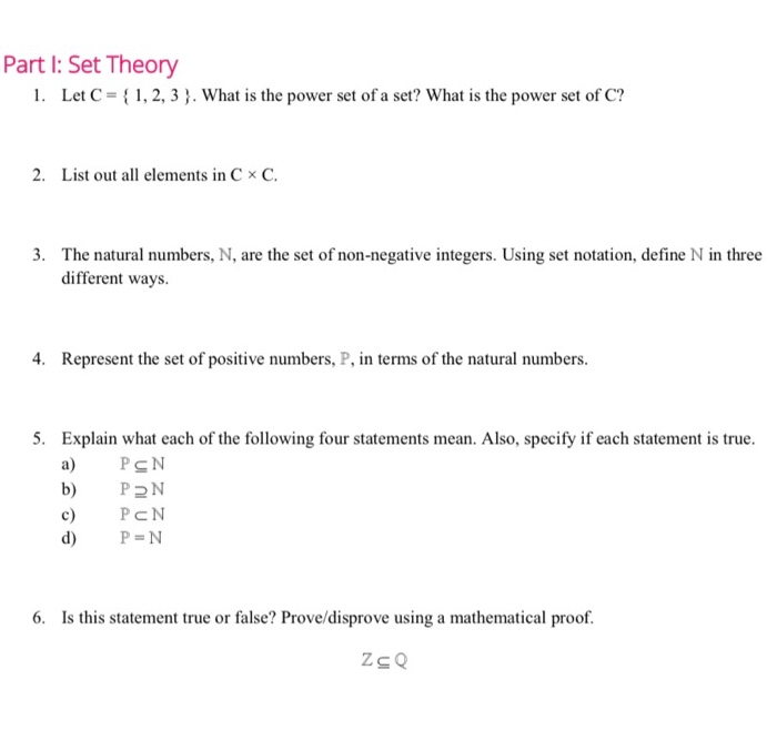 power set of a is equal to 1 2 3