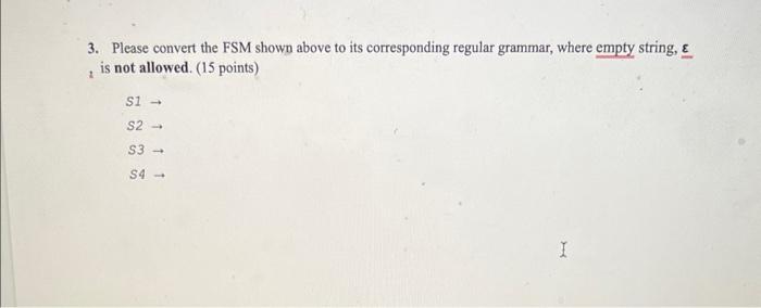 Solved 3. Please convert the FSM shown above to its | Chegg.com