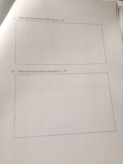 Solved Problem 02.03 Electric Field of a Uniform Ring of | Chegg.com