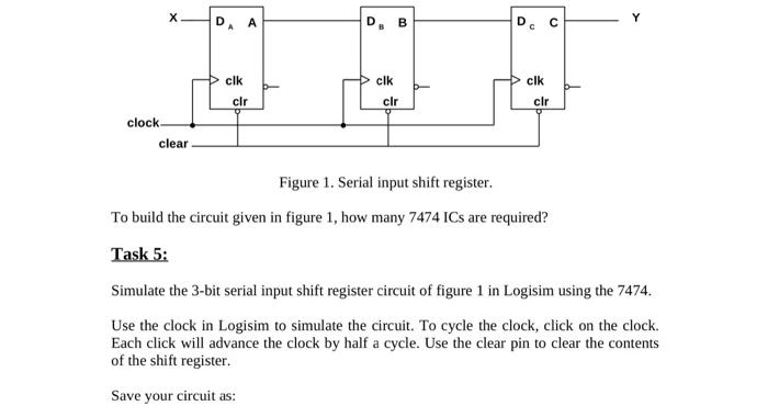 Solved DAA D. B C clk clk clk clr clr cir clock clear Figure | Chegg.com
