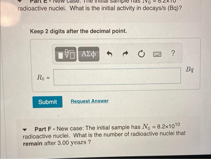 Solved Review Learning Goal: Radioactive decay - Half-life | Chegg.com